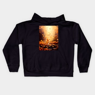 Fall / Autumn Leaves: My Favorite Time of the Year on a Dark Background Kids Hoodie